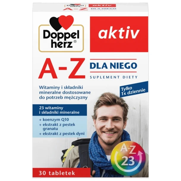 Doppelherz Aktiv A-Z for Him - 30 Tablets, for men’s health and vitality support