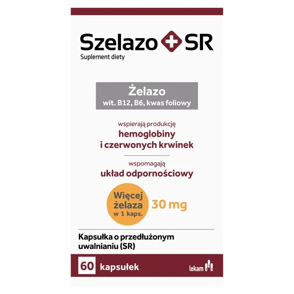 Szelazo+SR - 60 tablets, for iron supplementation and energy support