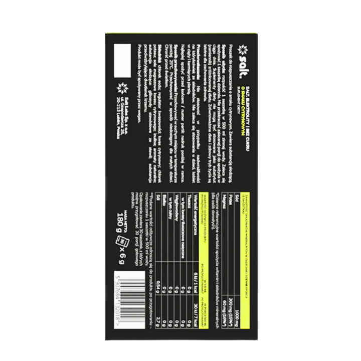 Salt. Electrolytes & Sugar Free Lemon Flavour