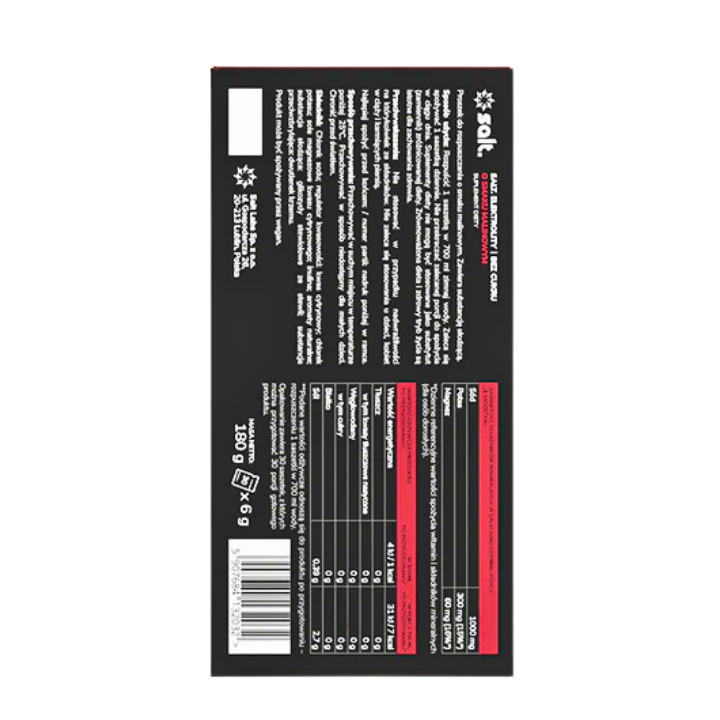 Salt. Electrolytes & Sugar Free