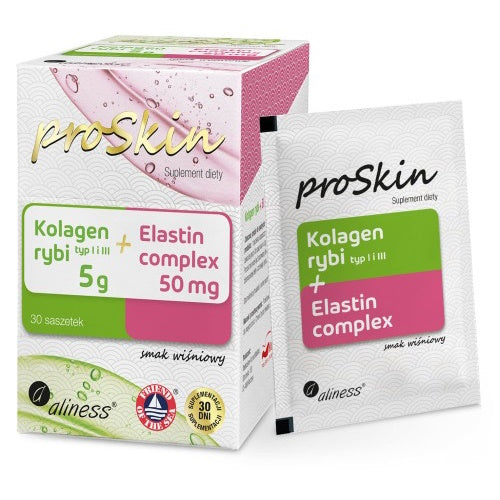 Fish collagen 5 g + Elastin 50 mg Complex x 30 sachets, sour cherry flavour