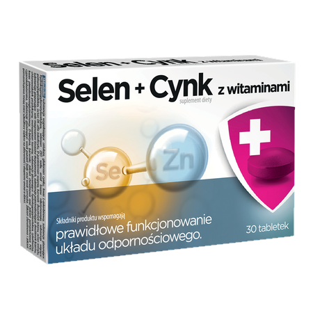 Selenium + Zinc - 30 tablets, for immune and skin health support