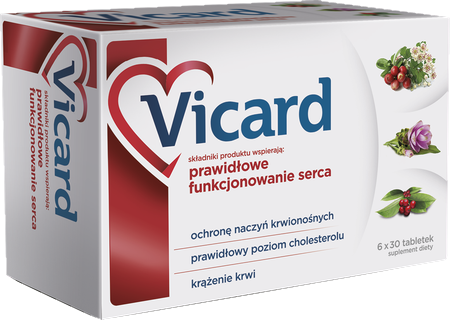 Vicard - 180 tablets, for heart and circulatory system support